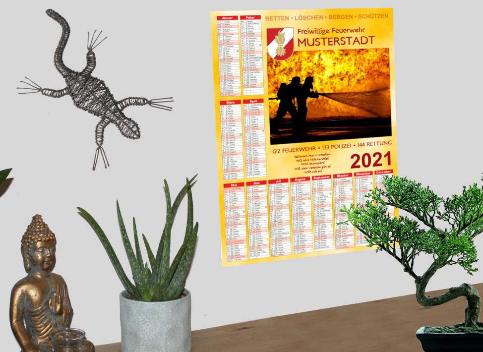 Feuerwehr Wandkalender Jahresplaner